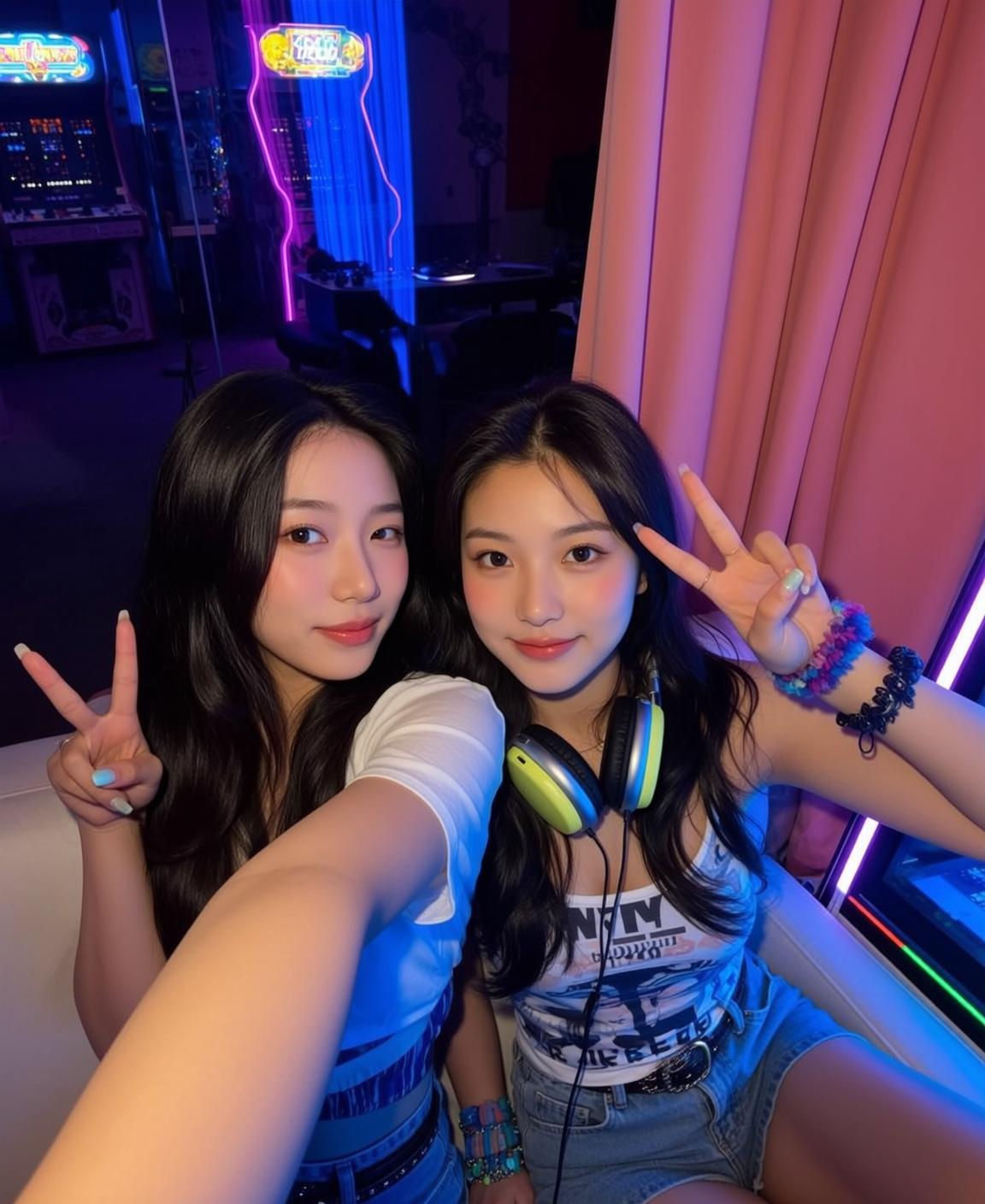 Explore Two Young Women Are Posing Selfie