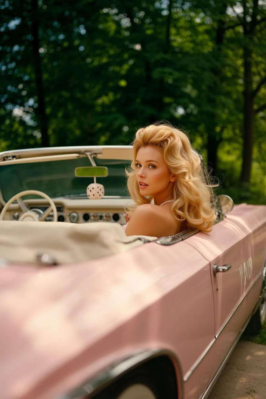 Explore Seated Passenger Seat Vintage Pink Convertible