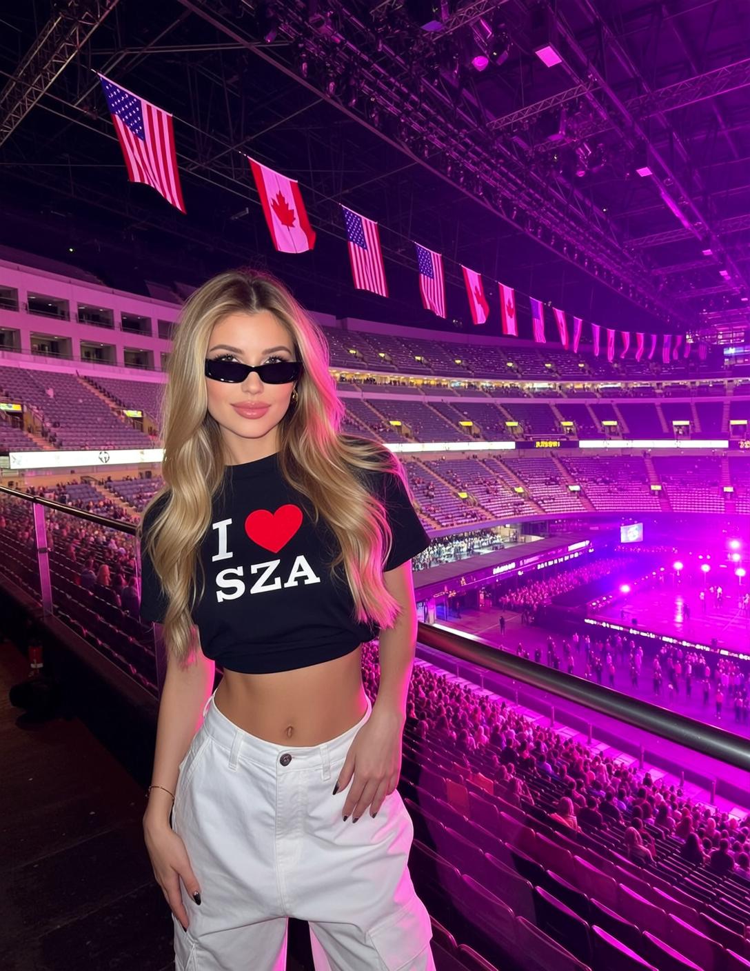 Pink Concert Tee Cargo Pants