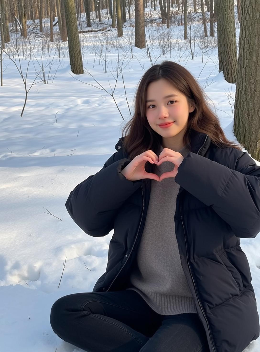 Explore Sitting Cross-legged Snow Facing Gentle Smile