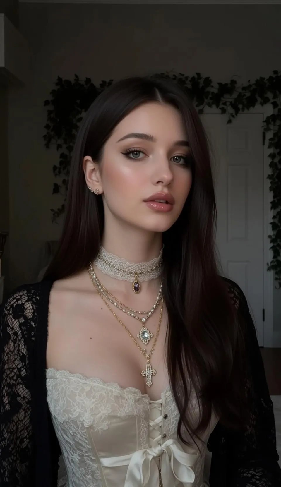 Necklace In Styled Portrait