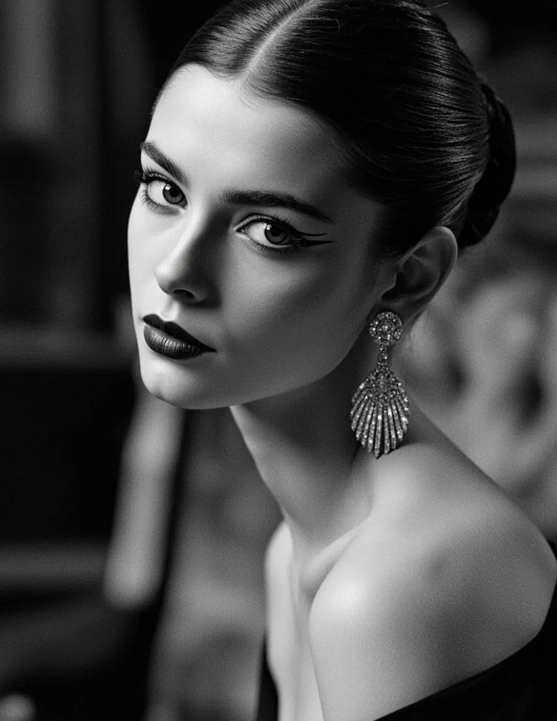 Makeup And Earrings In Fashion Portrait