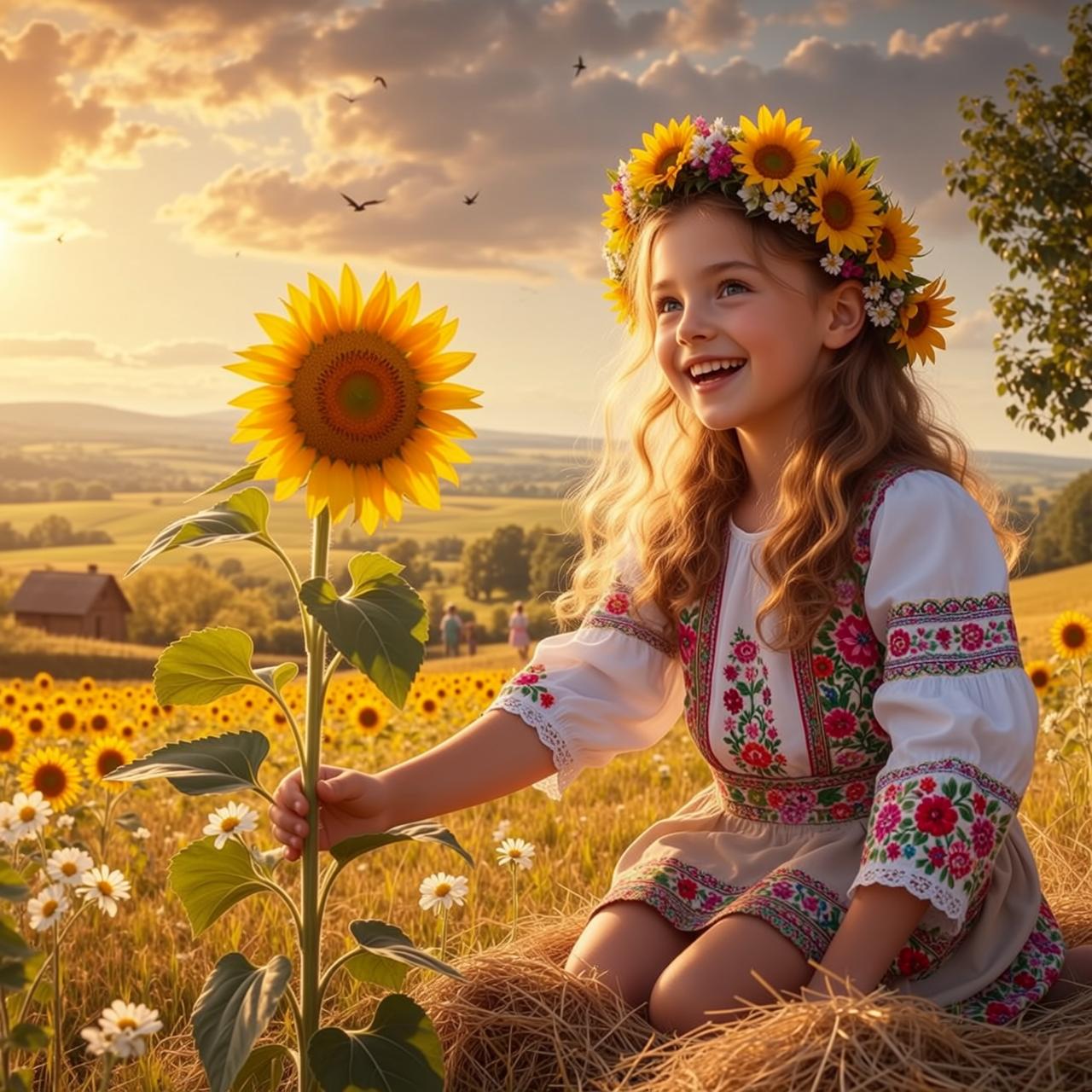 Explore Kneeling Bed Dry Hay Sunflower Field