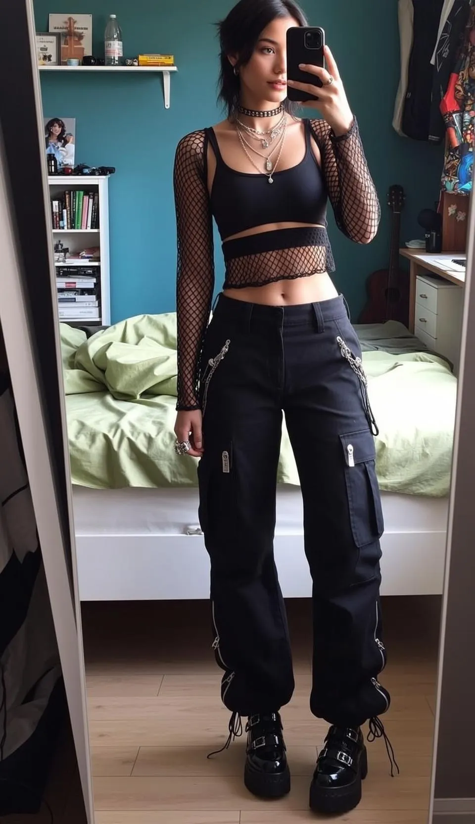 Necklace In Mirror Selfie