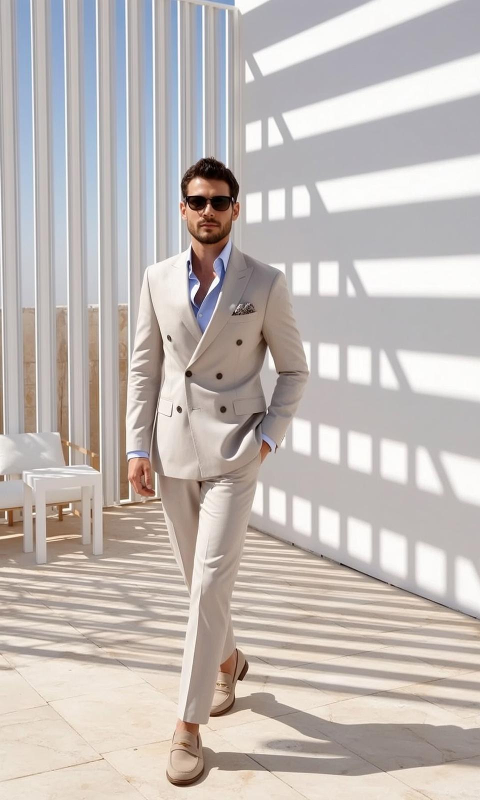 Beige Suit Patio Walk