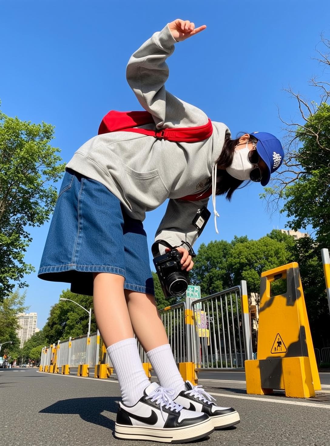 Street Caution Camera Bend