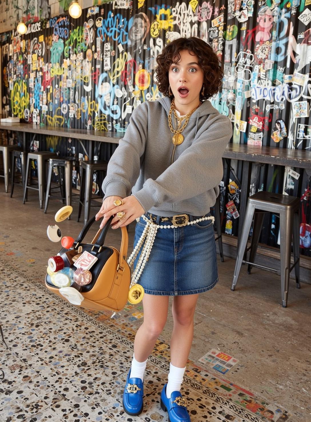 Graffiti Wall Handbag Spill