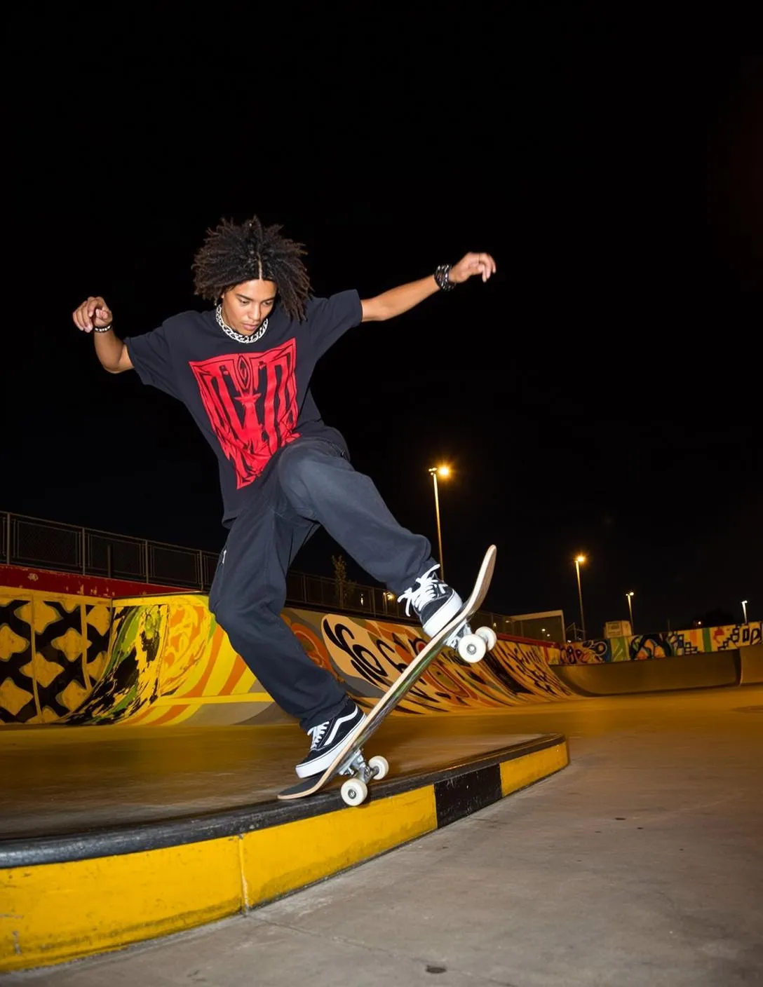 Necklace And Bracelets In Skatepark