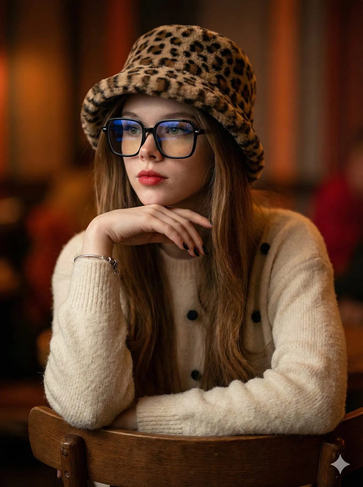 Glasses And Makeup And Bracelets In Styled Portrait