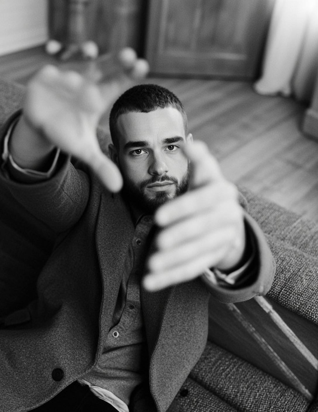 High-angle Medium Shot Captures Man With Short Dark Hair And