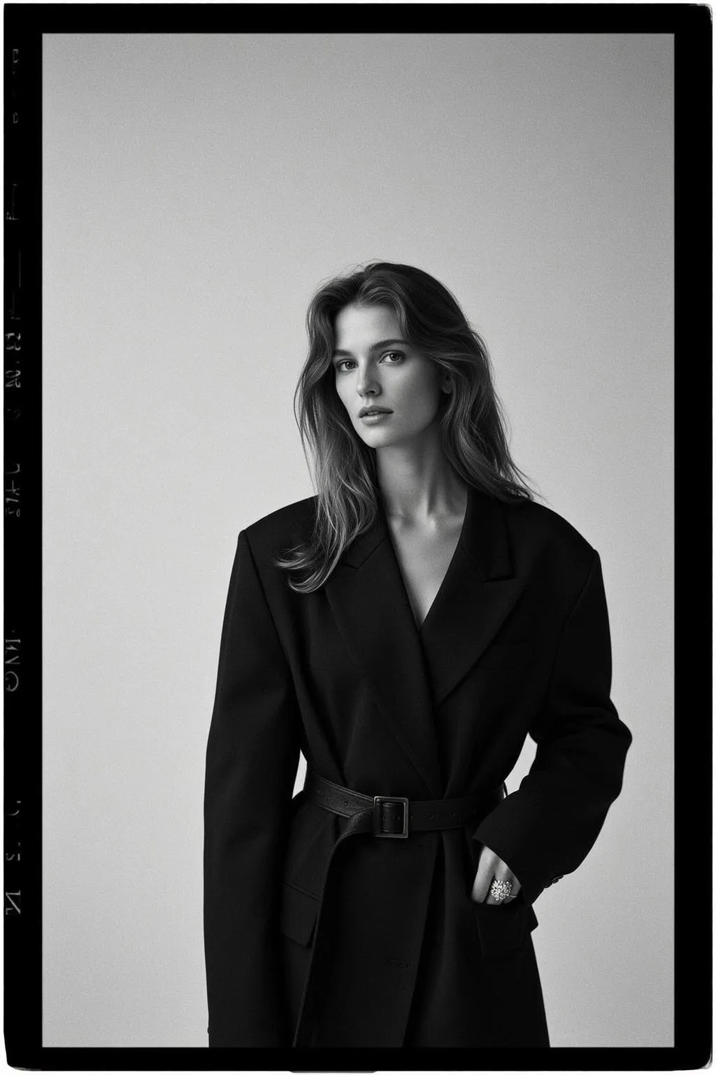 Black Belted Blazer Portrait