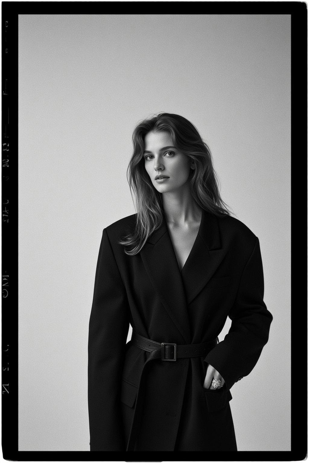 Black Belted Blazer Portrait