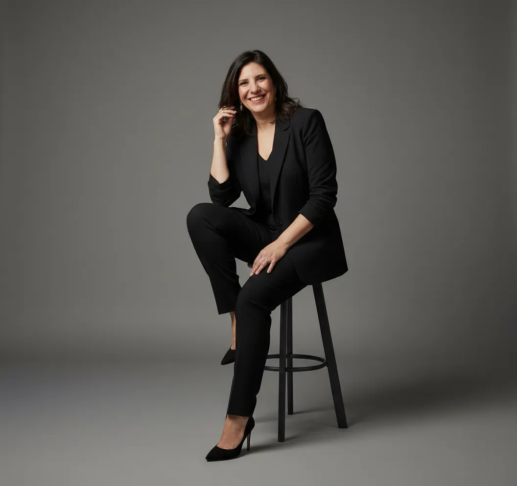 Professional Woman In Studio Portrait