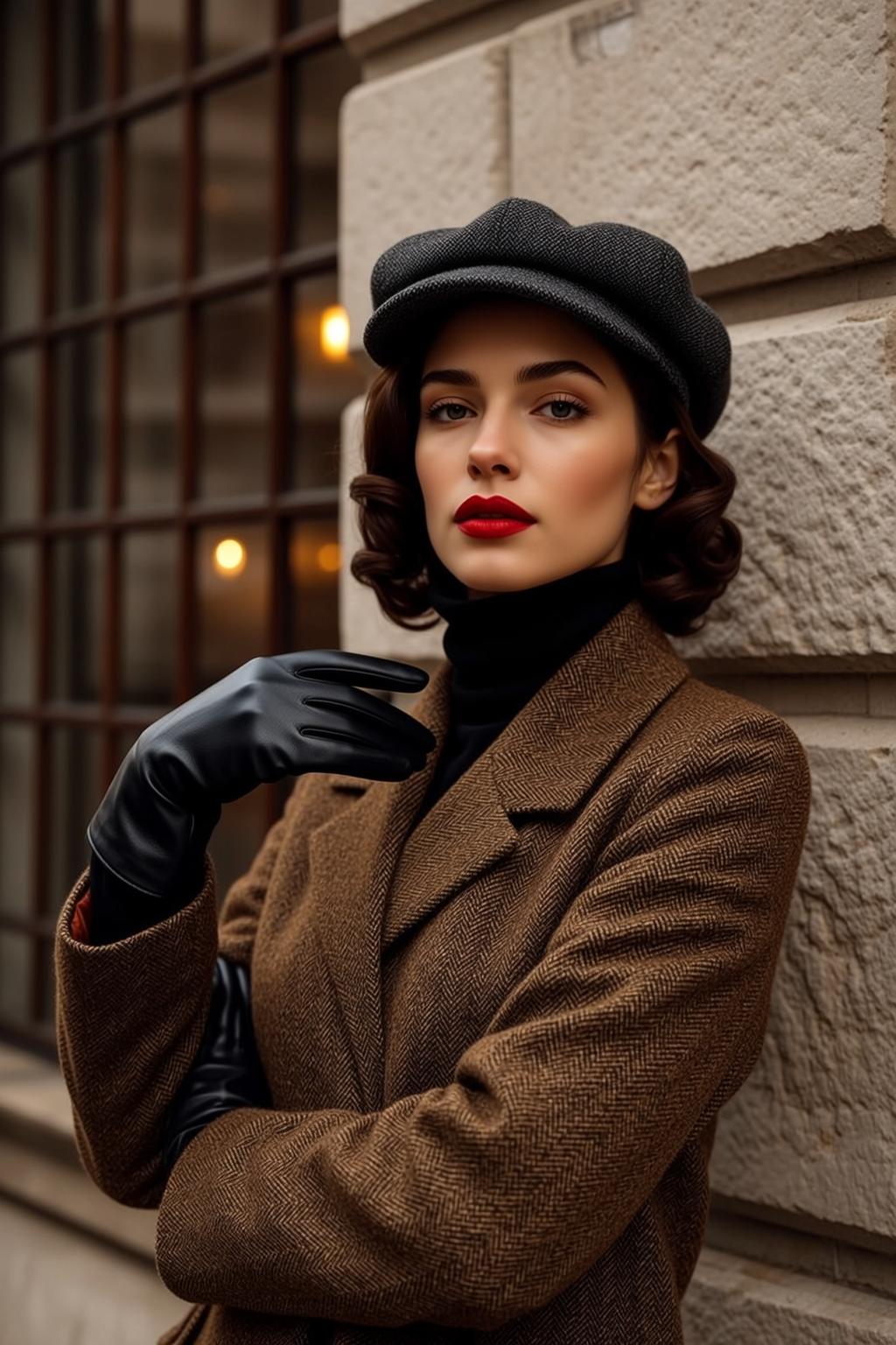 Tweed Coat Wall Portrait