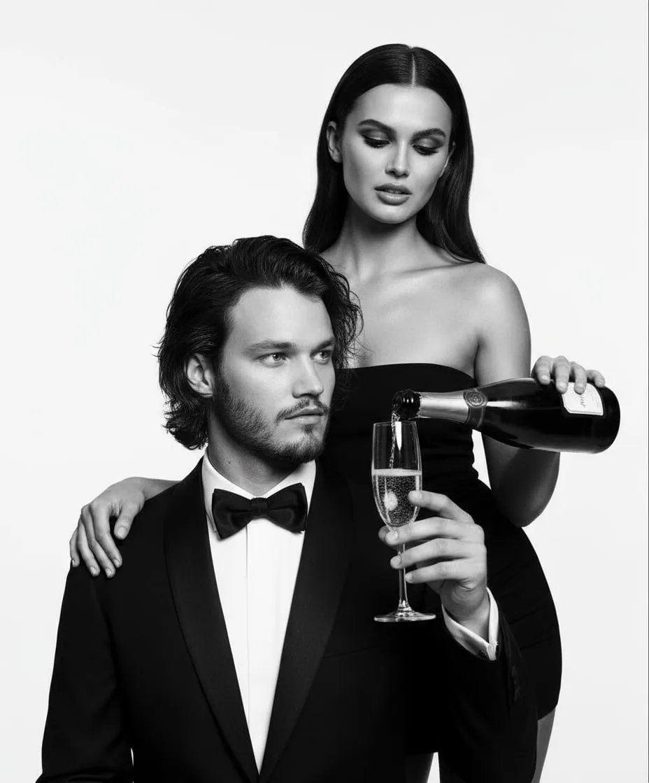 Luxury Couple Champagne Shoot