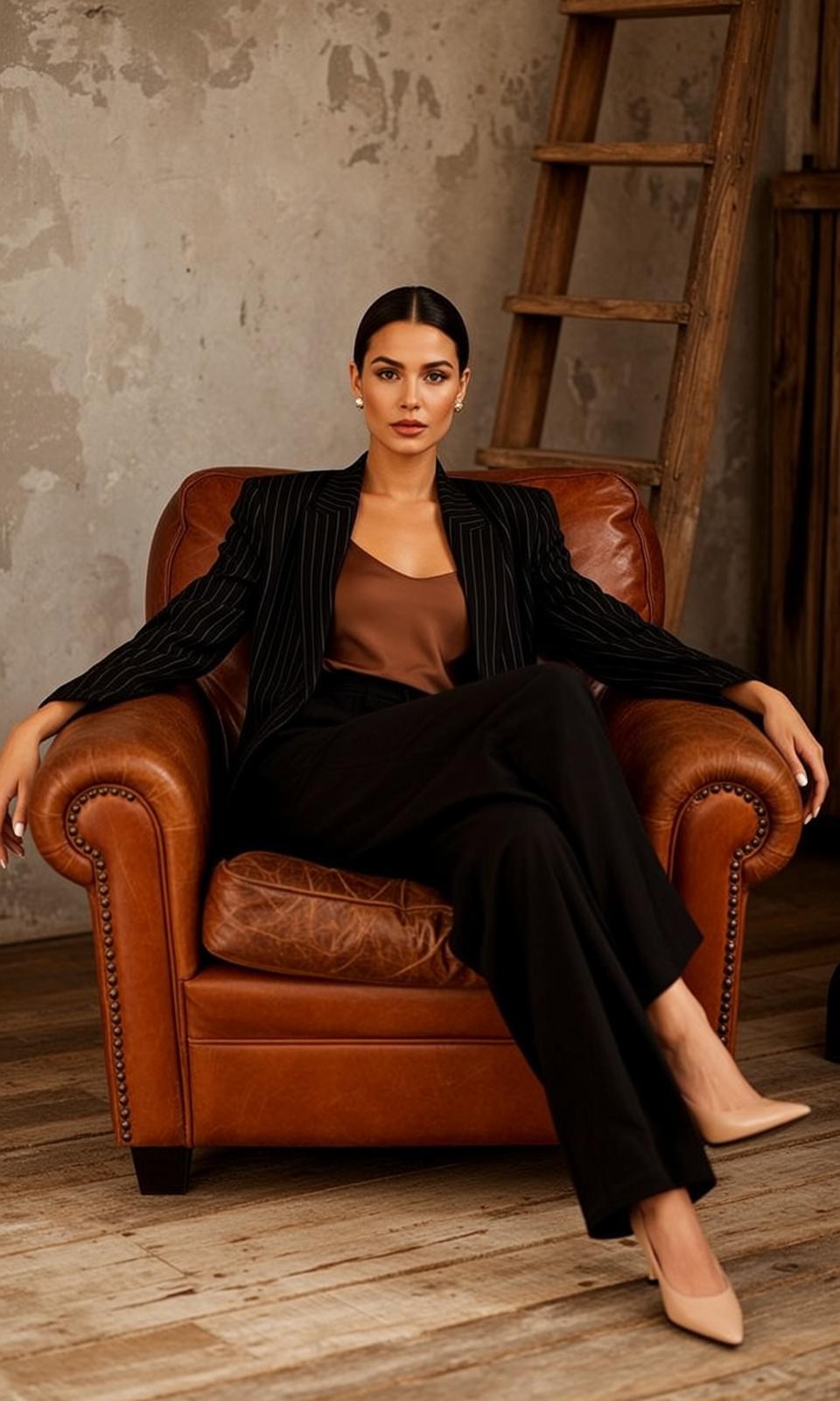 Luxury Pulled Back Bun Fair Brown Satin