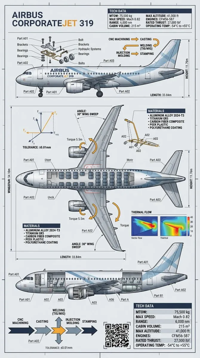 Object Technical Blueprint Infographic Pack
