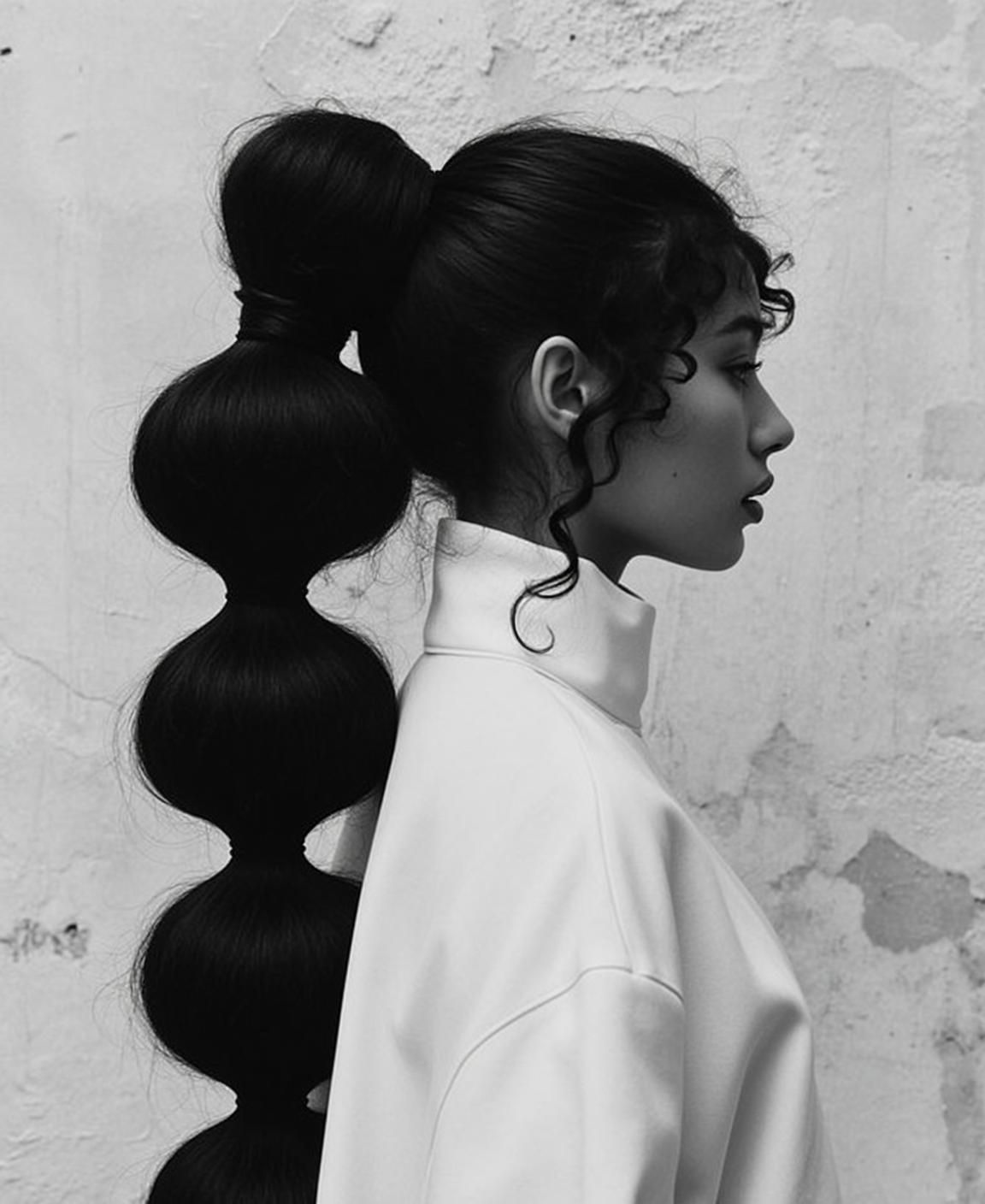 White Turtleneck Profile Shadows