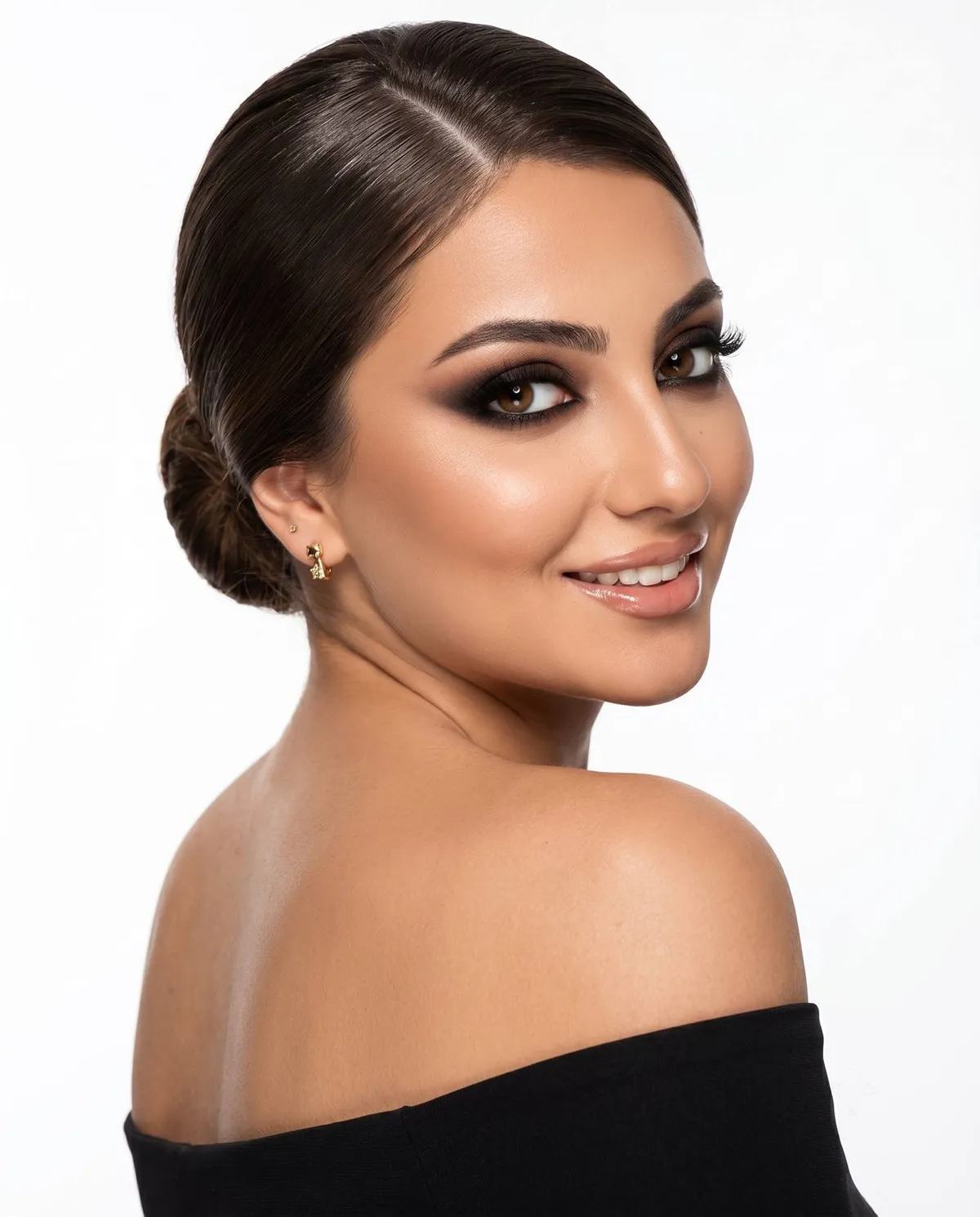 Looking Back Over Shoulder Warm Smile