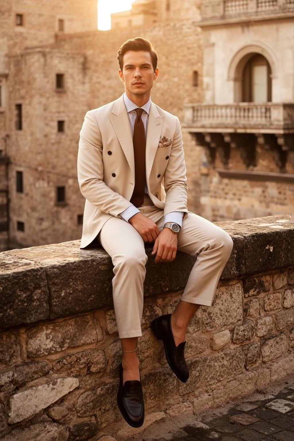Young Dark Brown Styled Back Fair White