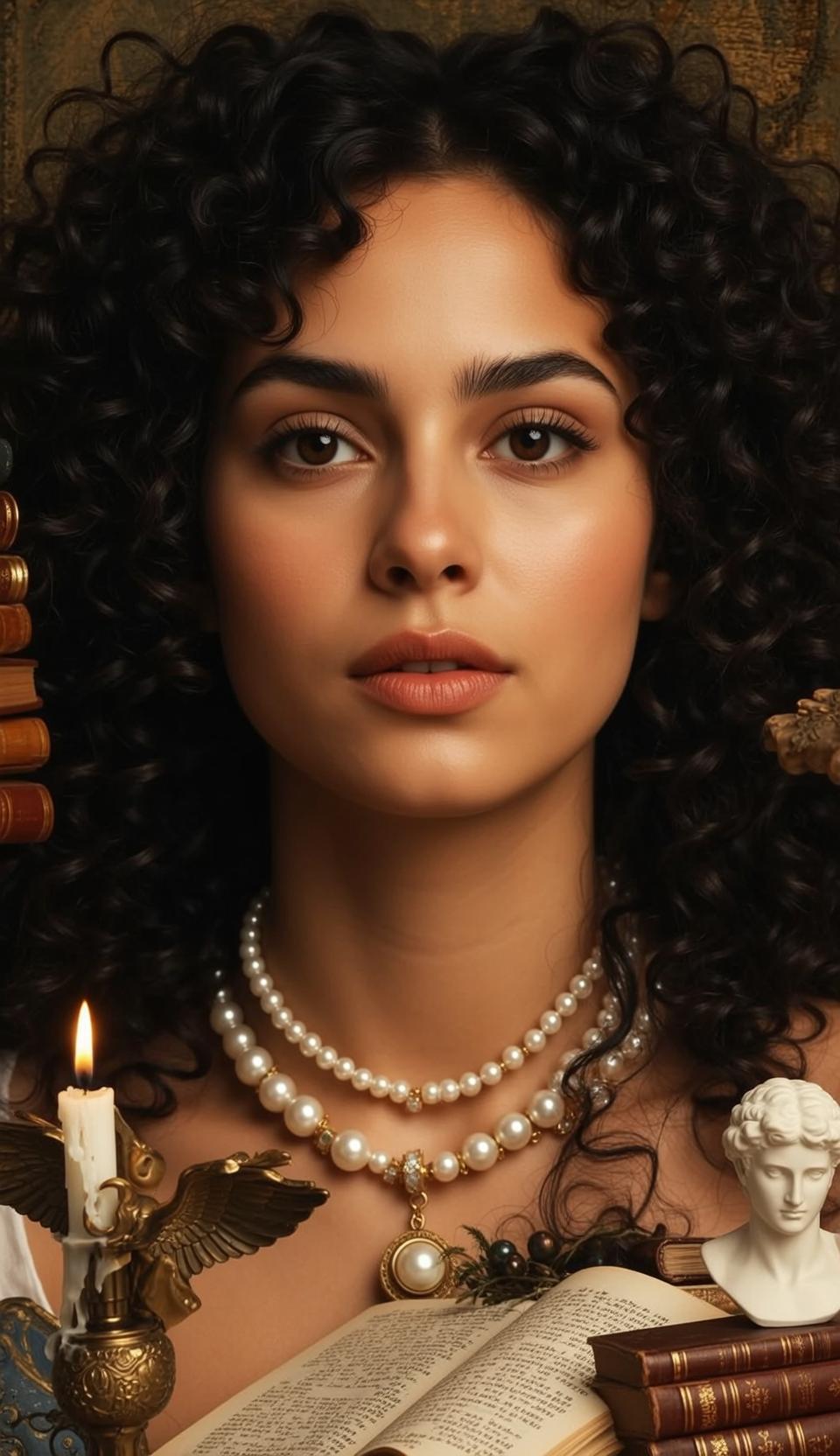 White Blouse with Candlelit Table