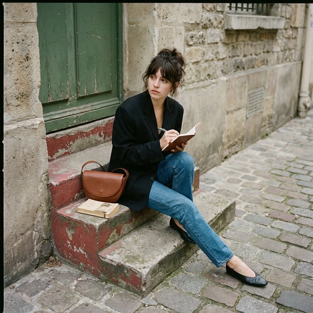 Writing On Stone Steps Old European Street