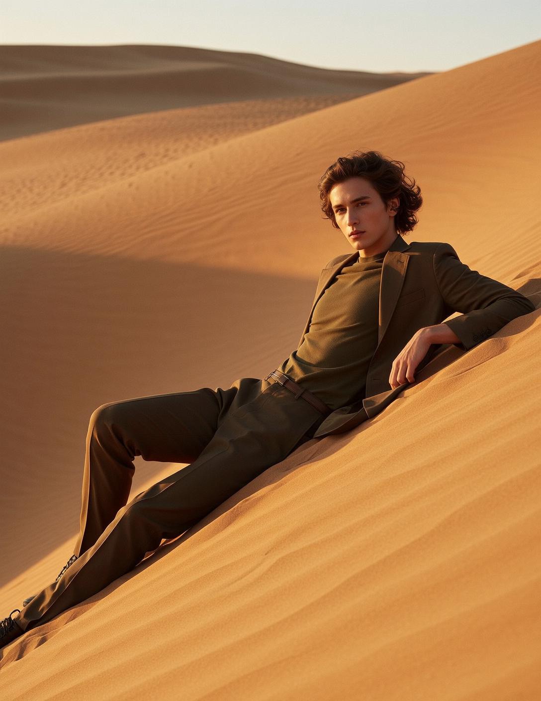 Explore Posed Leaning Back Resting Sand Dune
