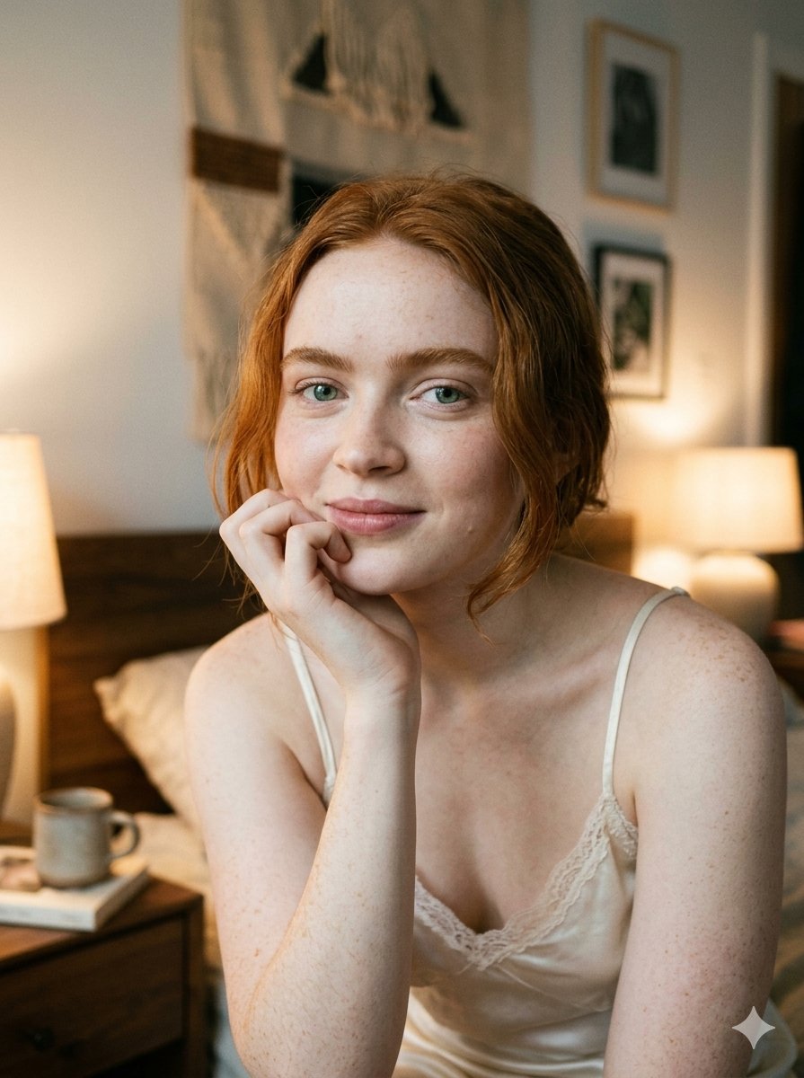Slip Dress Reading On Bed