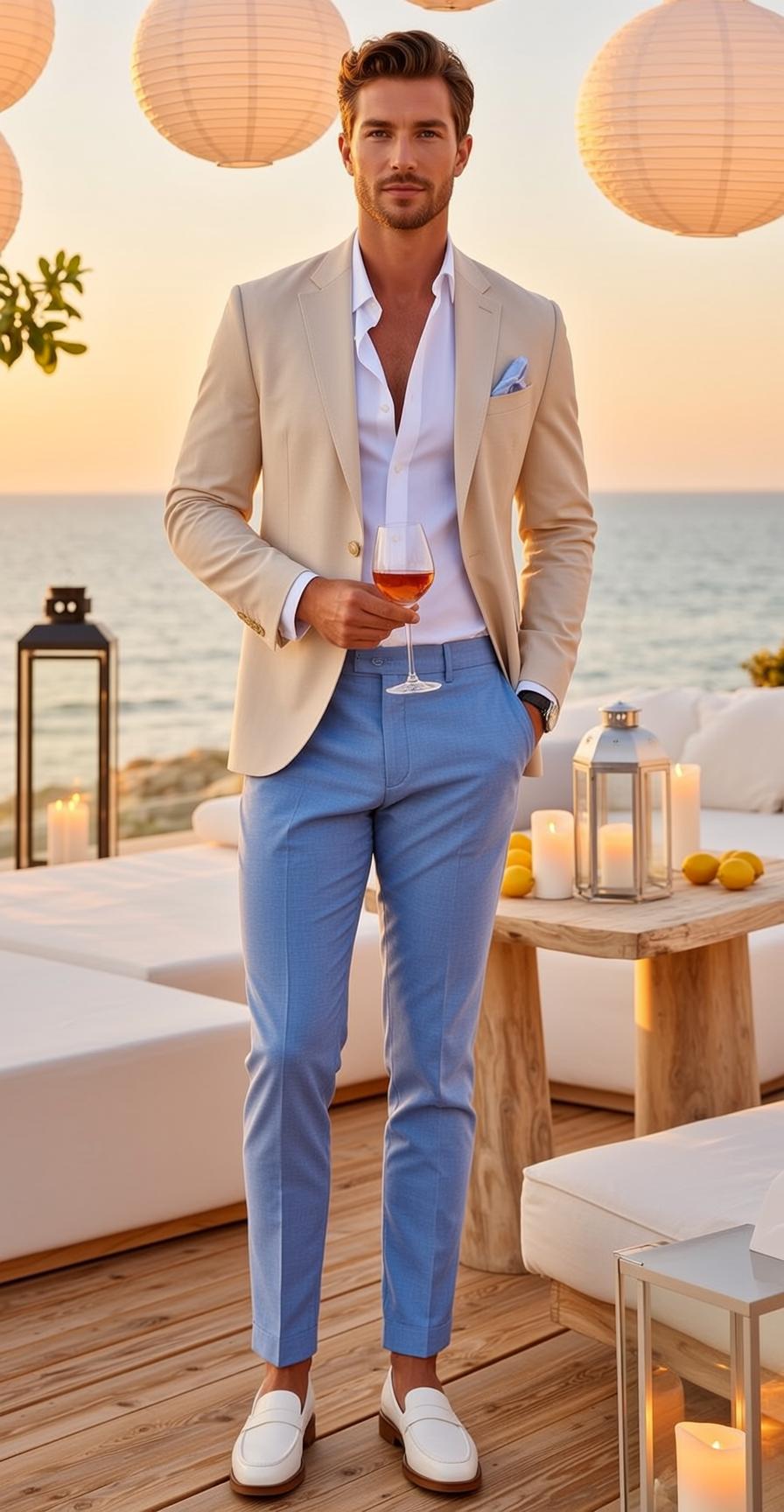Sea Terrace Wine Pose