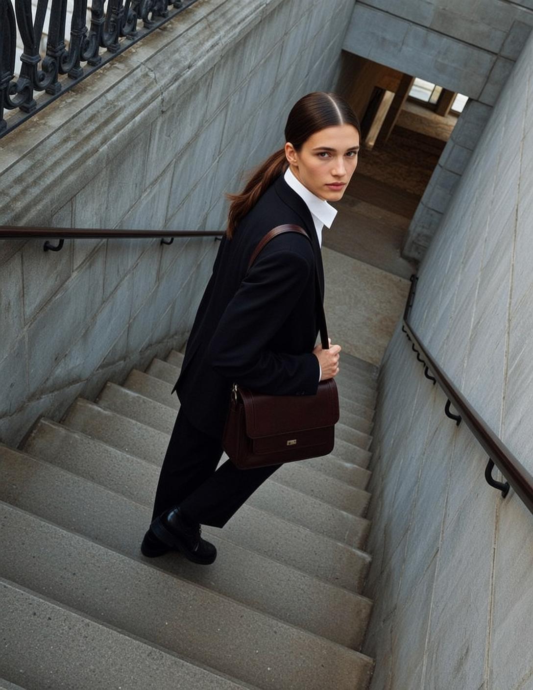 Fashion Week Young Dark Brown Pulled Back