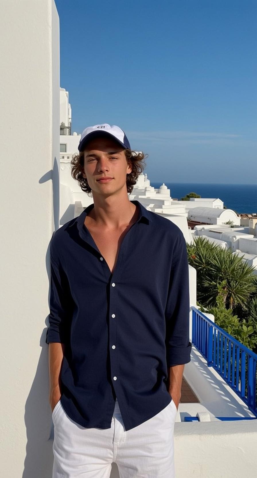 Young Curly Brown Hair Light Skin Unbuttoned