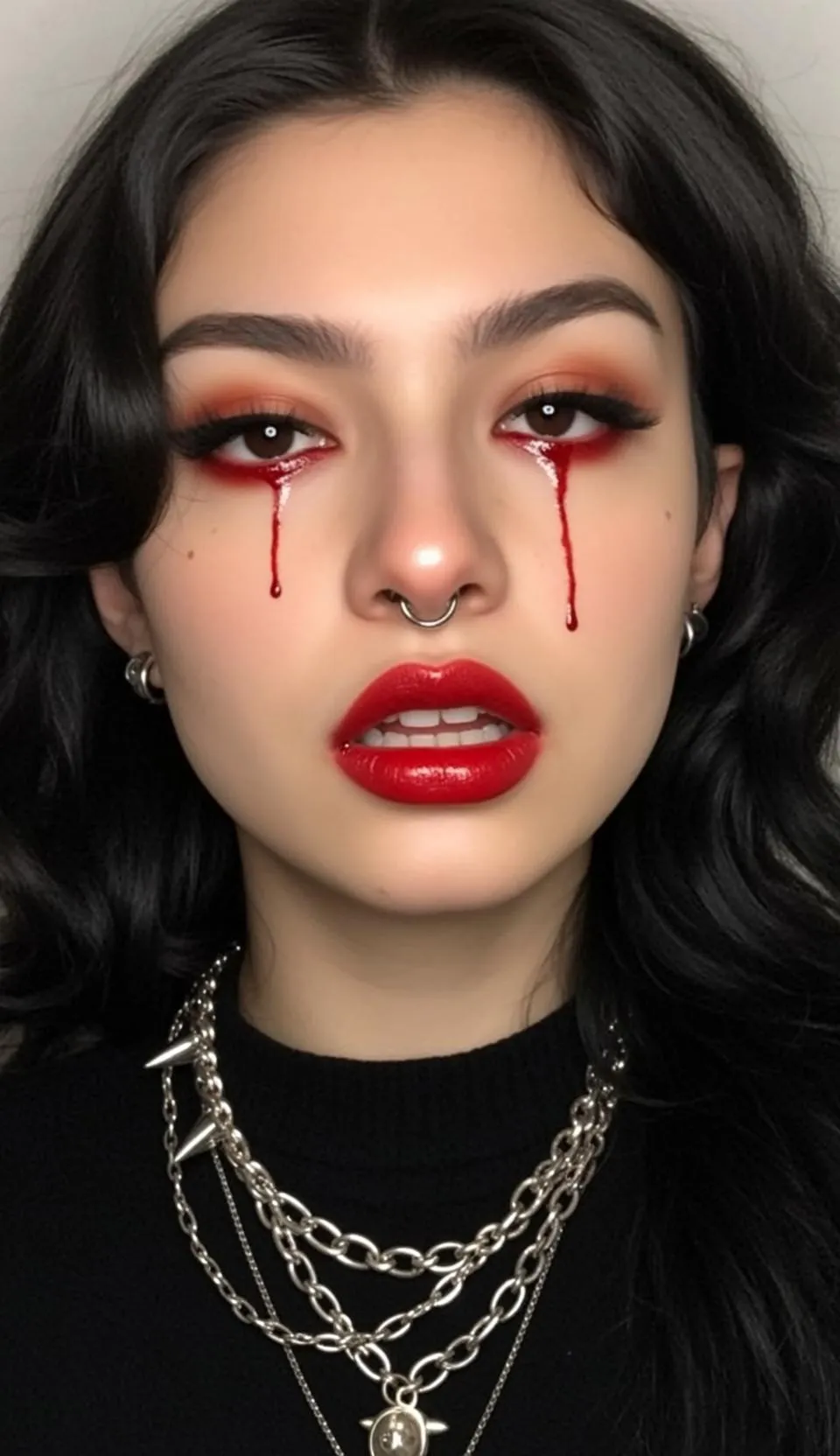 Piercings Earrings And Makeup In A Studio