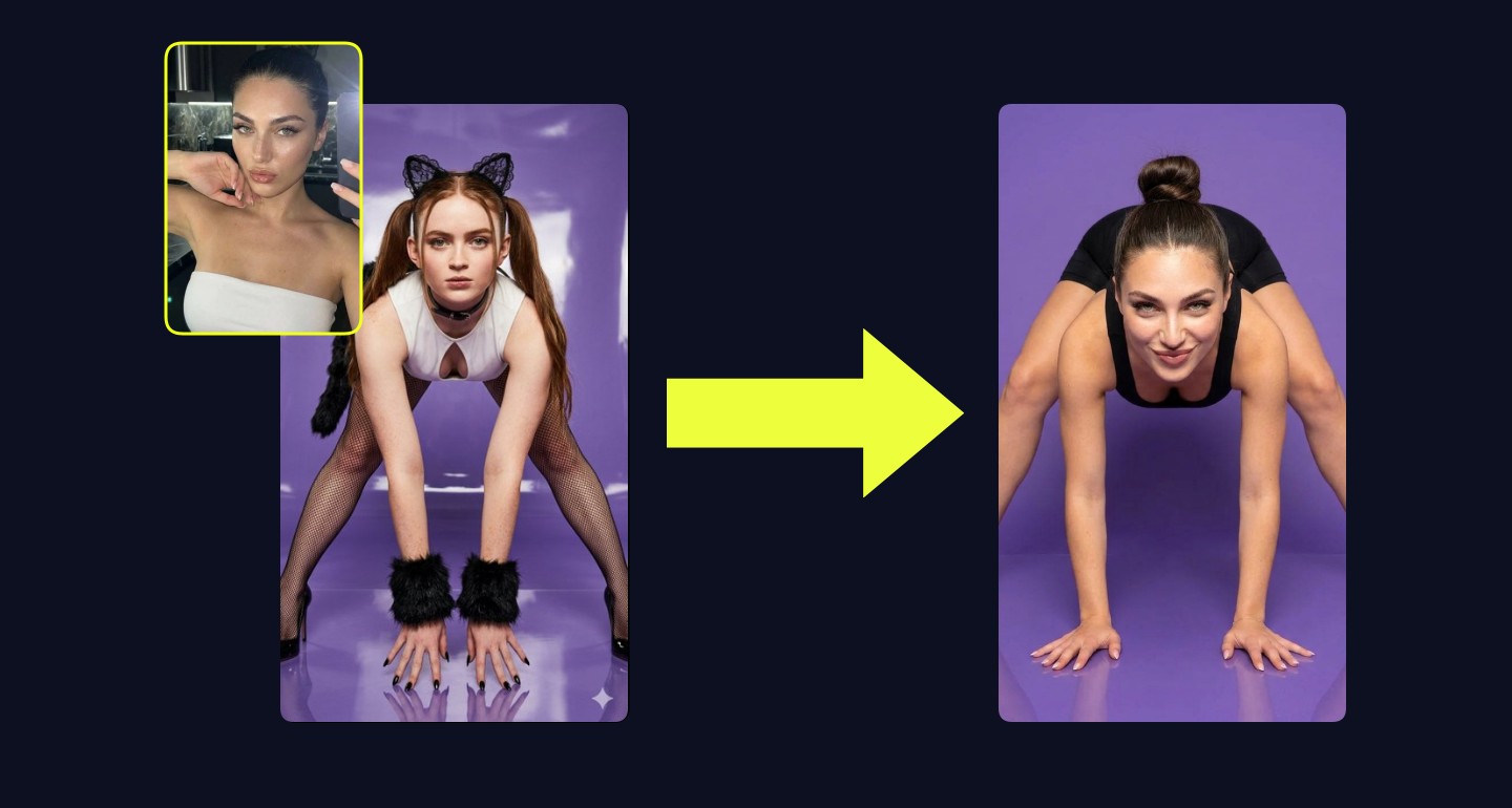 Lily remix walkthrough for Red Haired Cat Girl Crouching Purple Studio