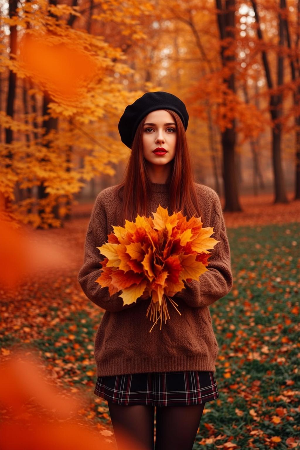 Autumn Young Long Straight Auburn Fair Brown