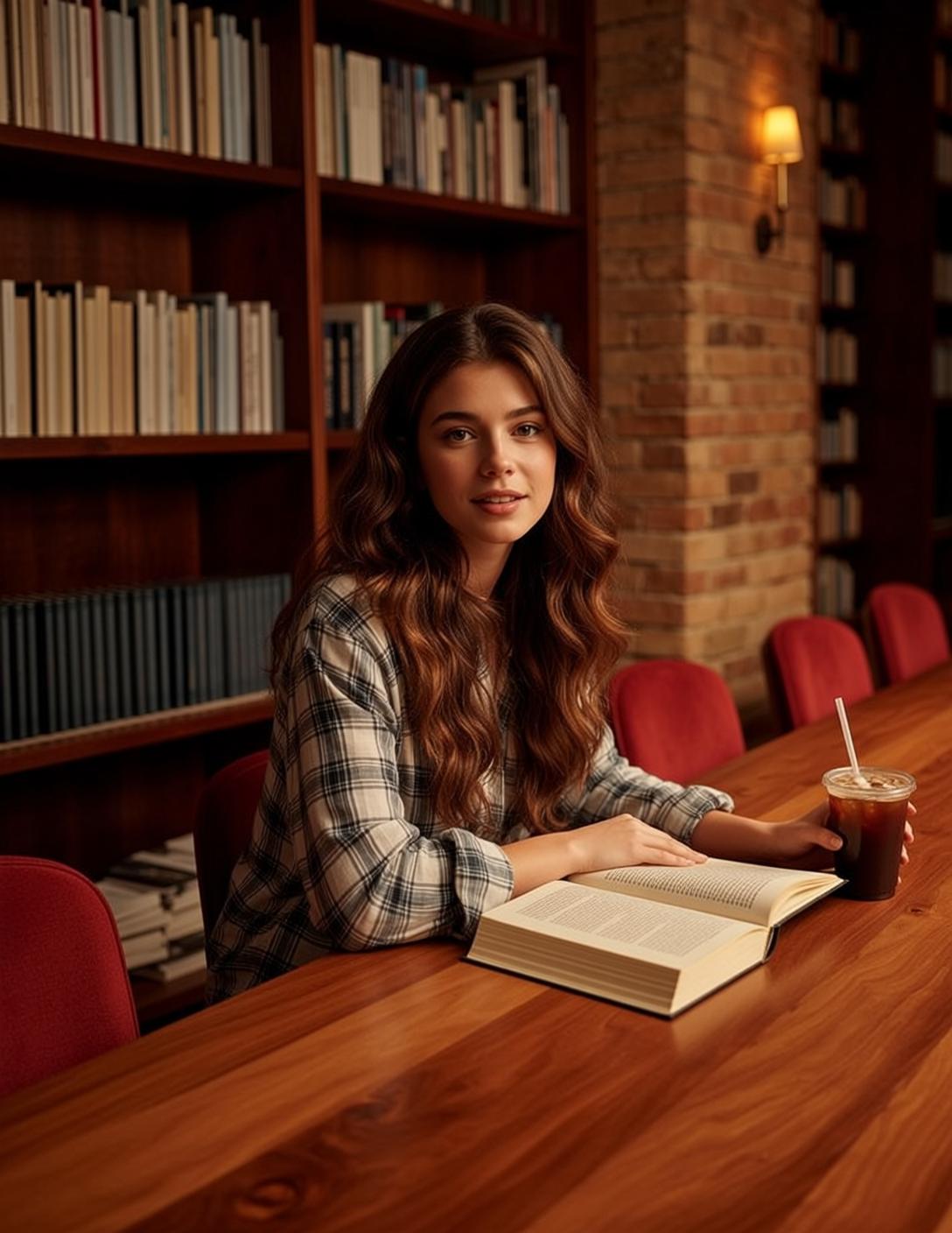 Library Book And Coffee