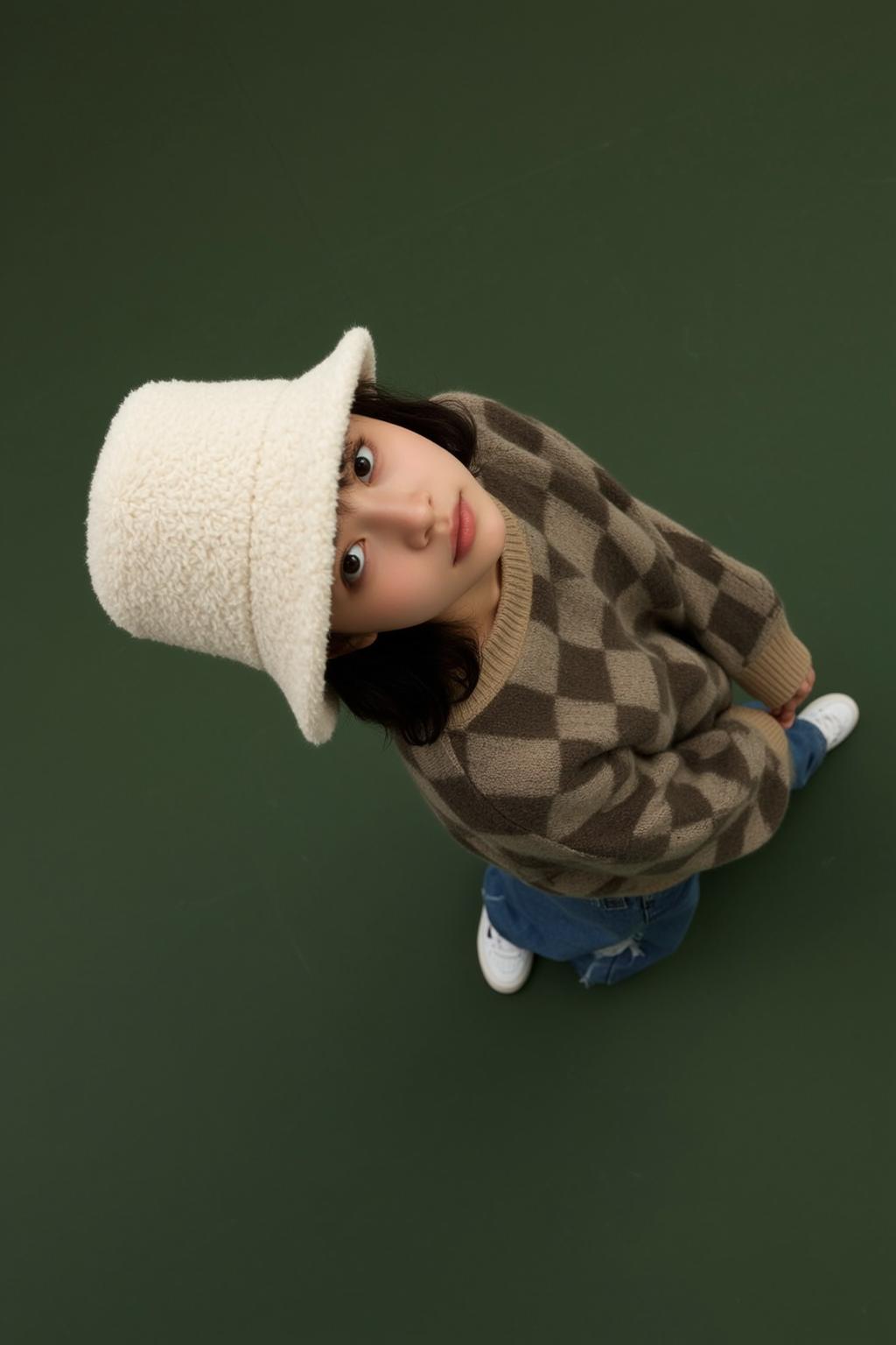 Fisheye Young Dark Shoulder-length Fair Brown Tan
