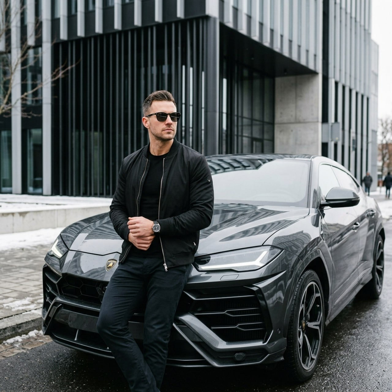 Leaning On Luxury Lamborghini Urus Winter Lifestyle