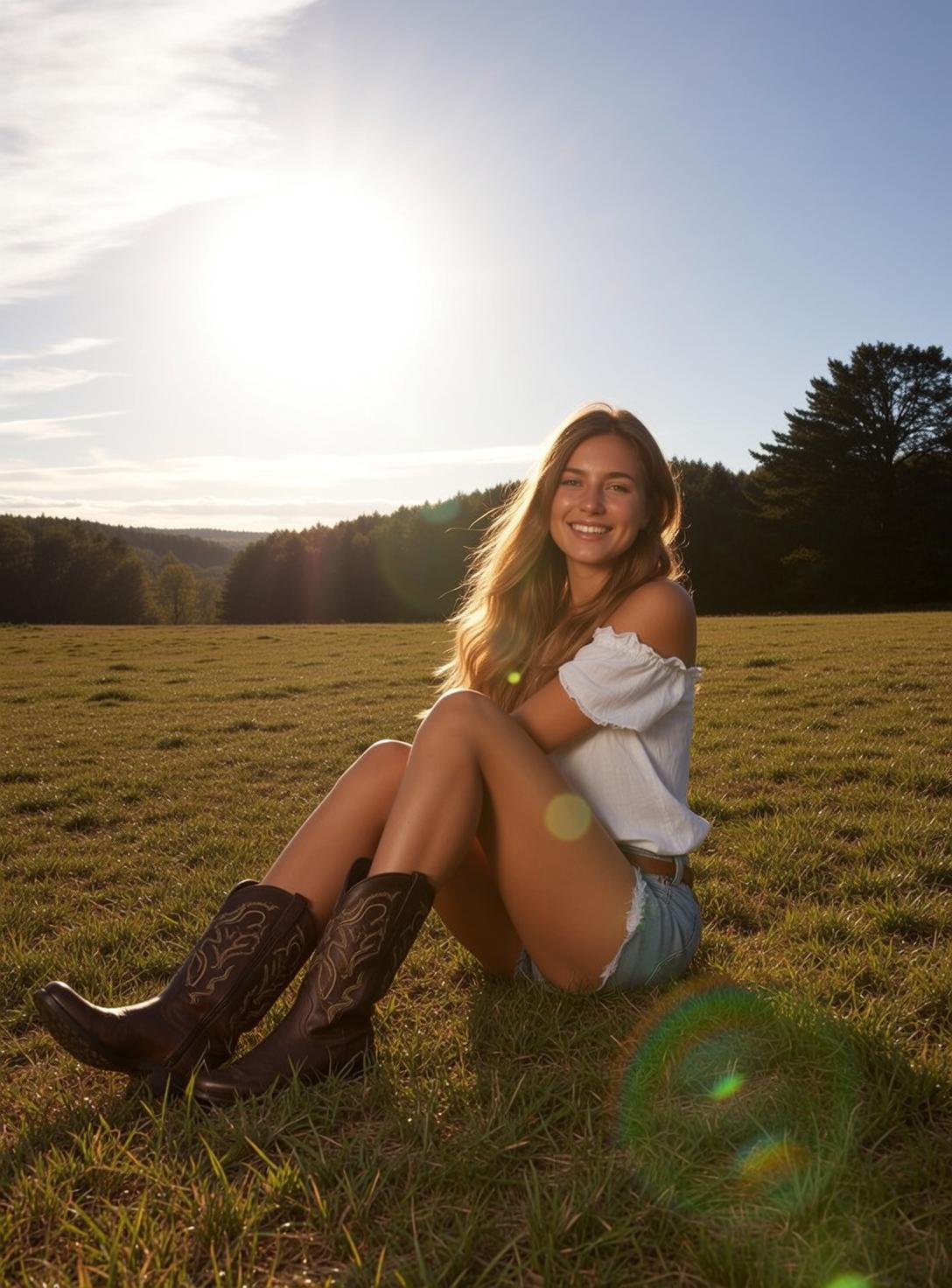Cowboy Field Smile Portrait