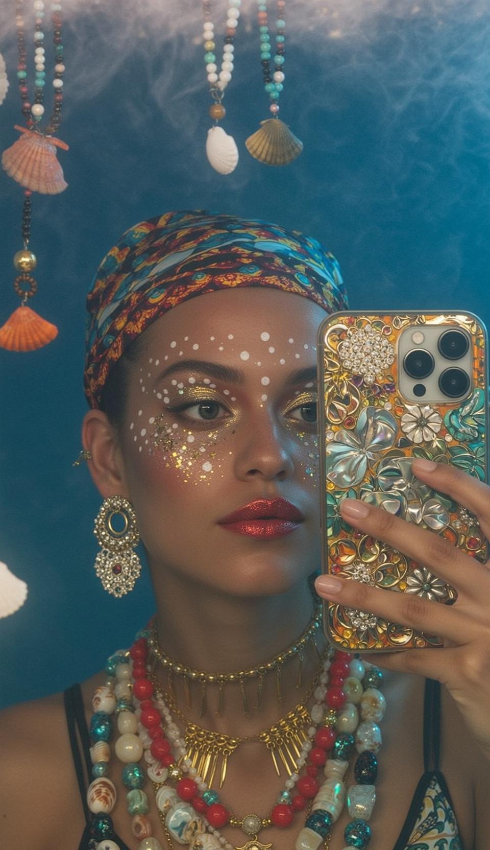 Headscarf Studio Selfie Portrait
