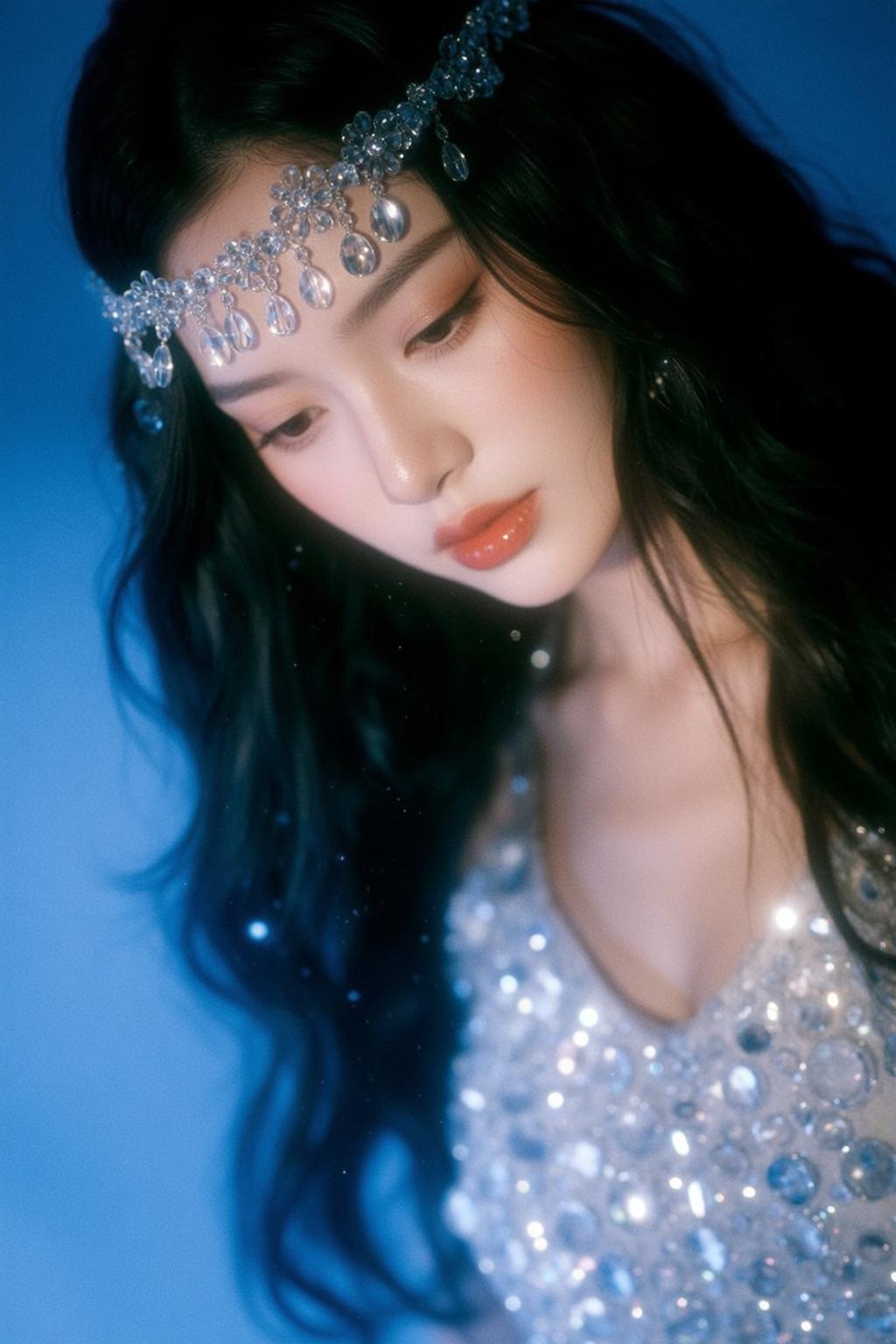Crystal Headband Blue Glam