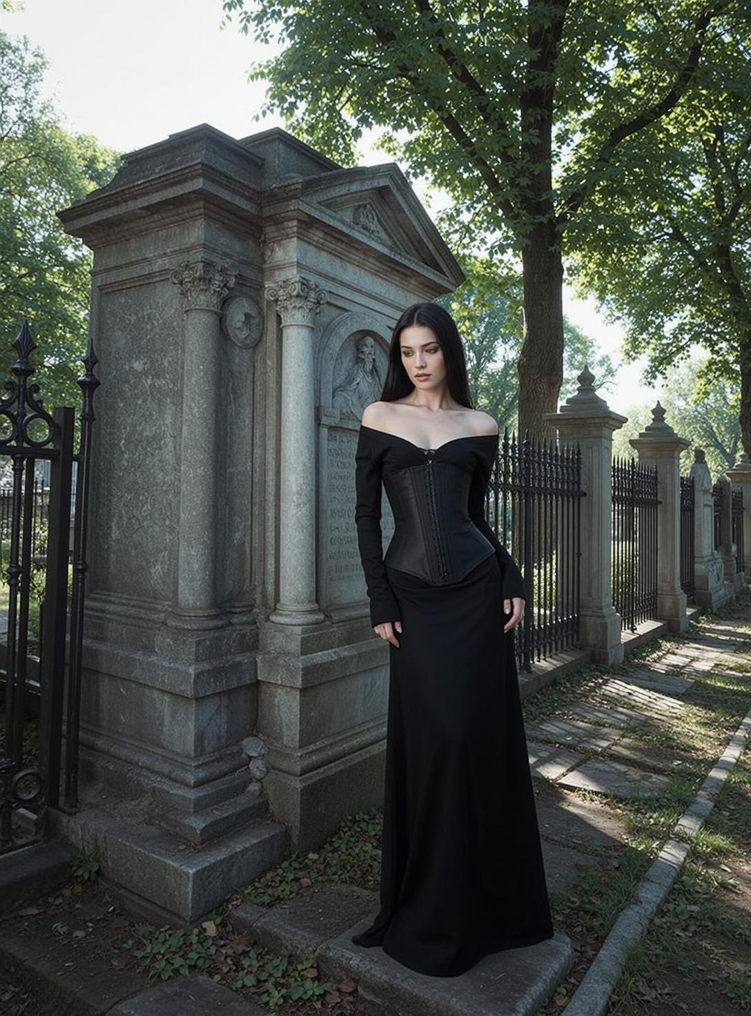 Cemetery Corset Portrait