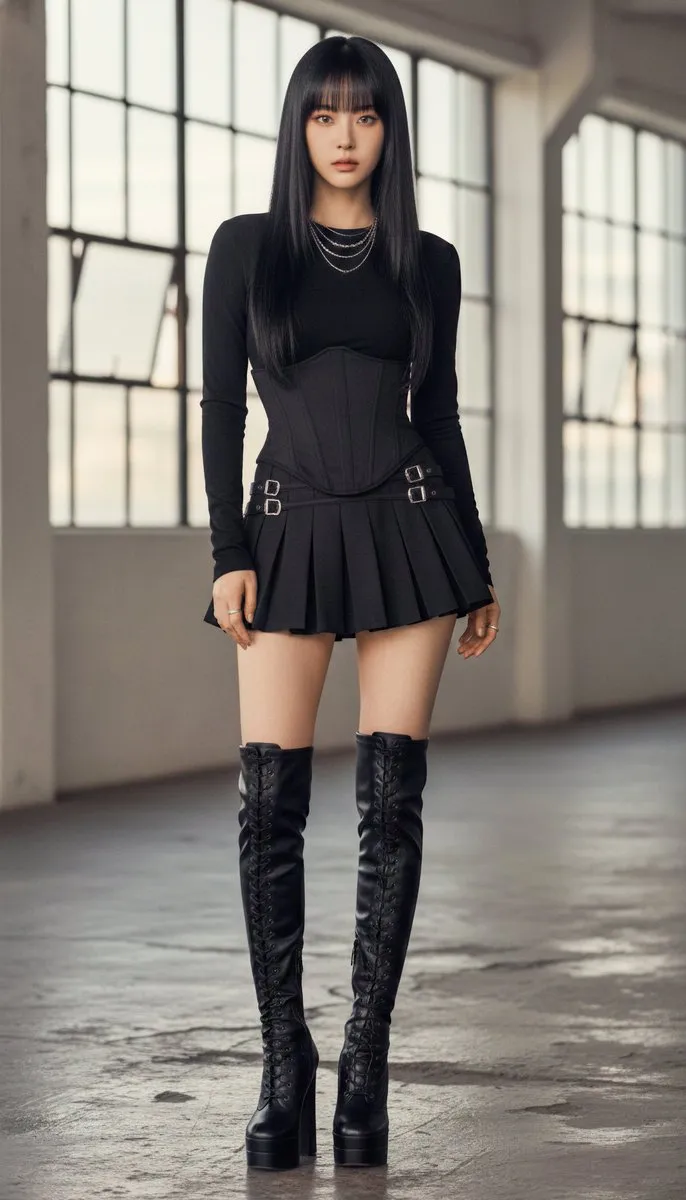 Chic in Black: East Asian Idol Fashion Redefined