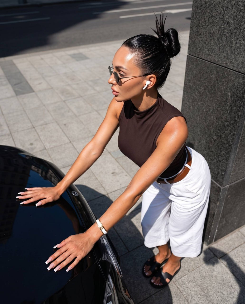 Tanned Dark Skin Silhouette High Angle Shot