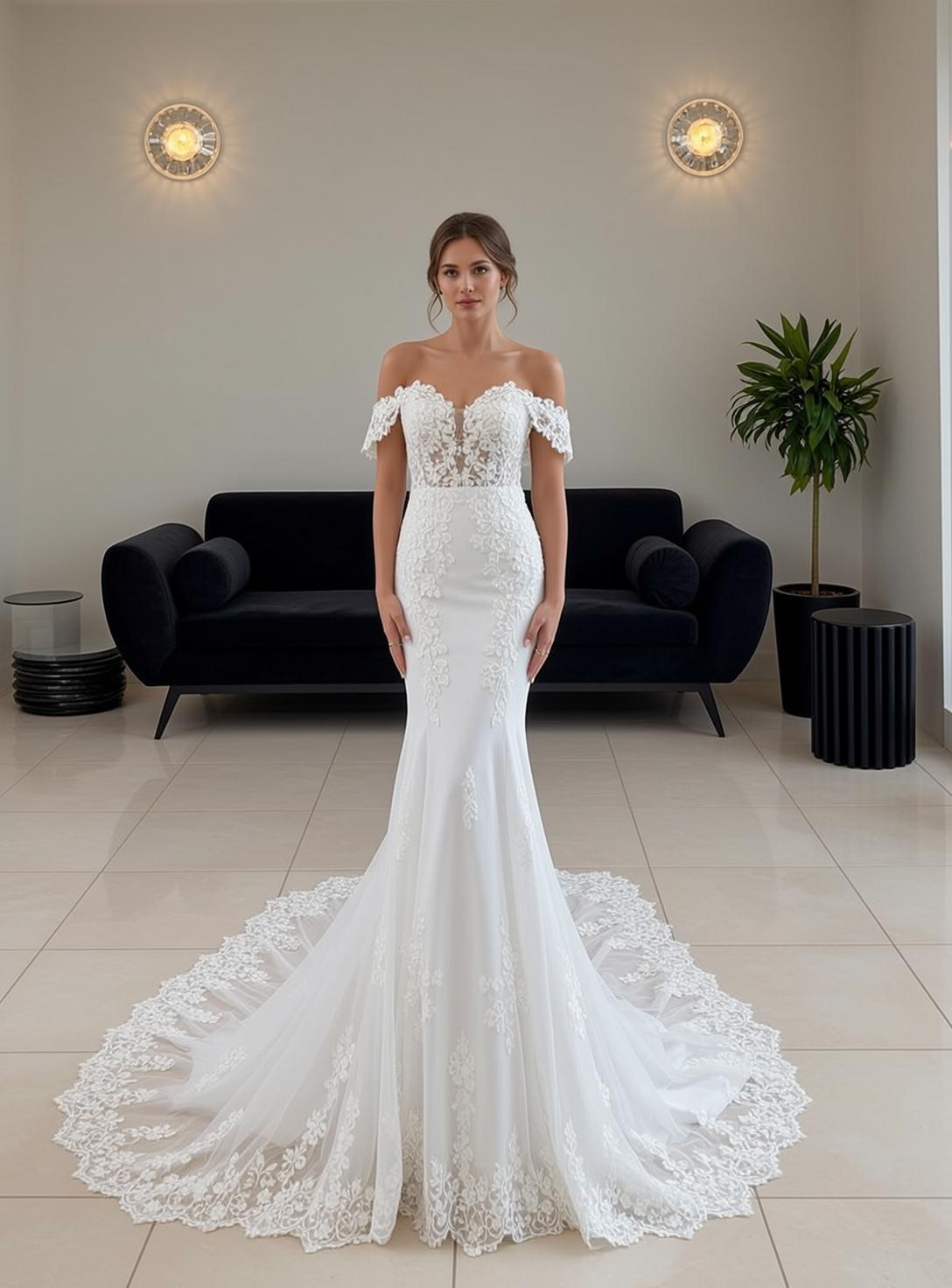 Lace Wedding Dress Studio Interior
