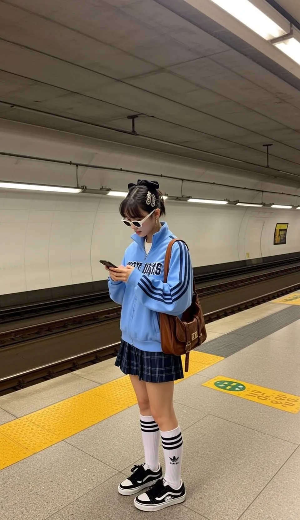 Sunglasses On A Subway Platform