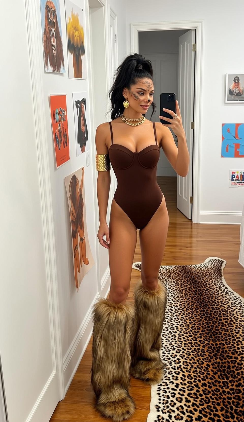 Strapless Bodysuit Bedroom Mirror