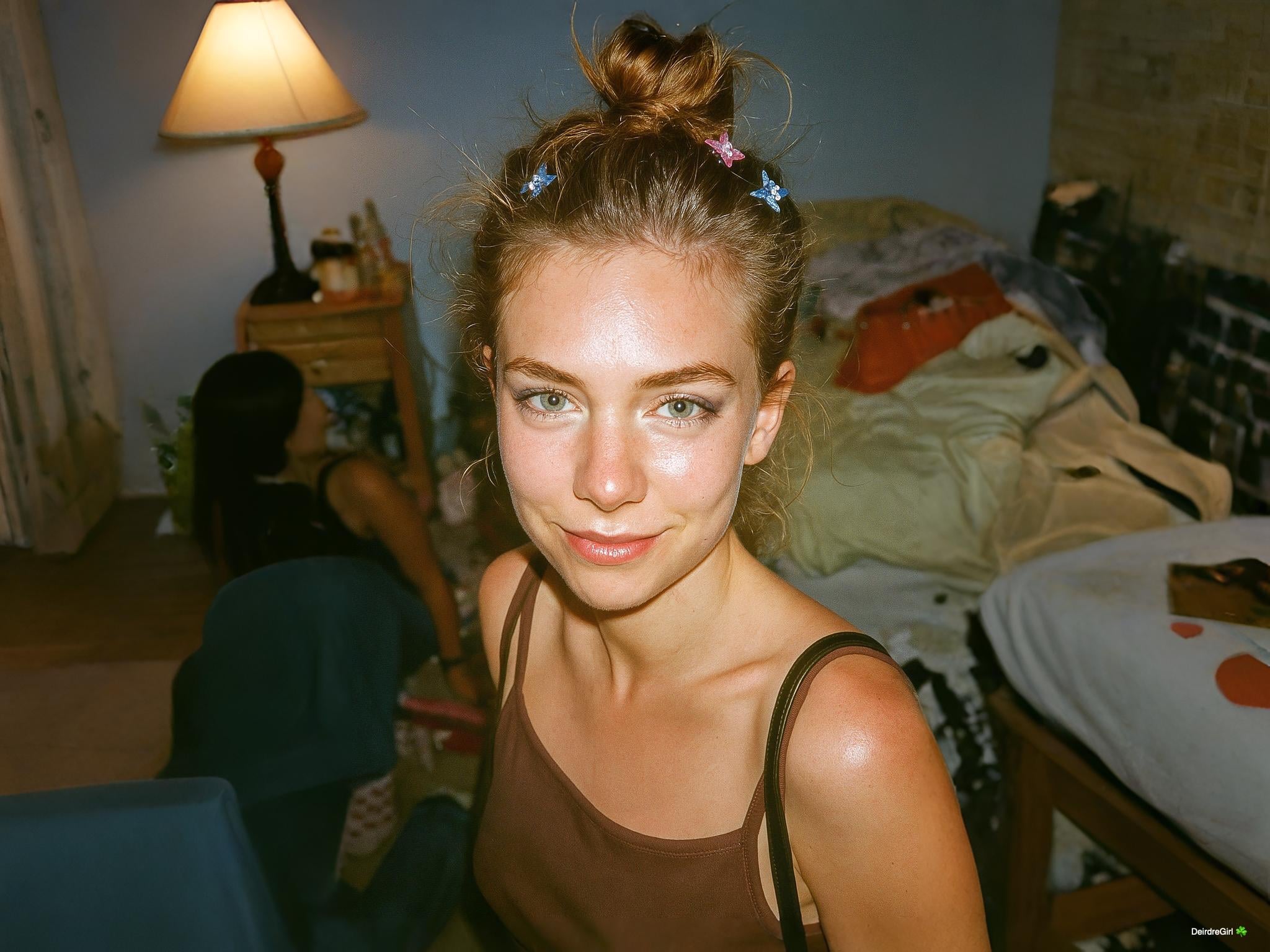 Cluttered Bedroom Flash Messy Top Knot Butterfly Clips