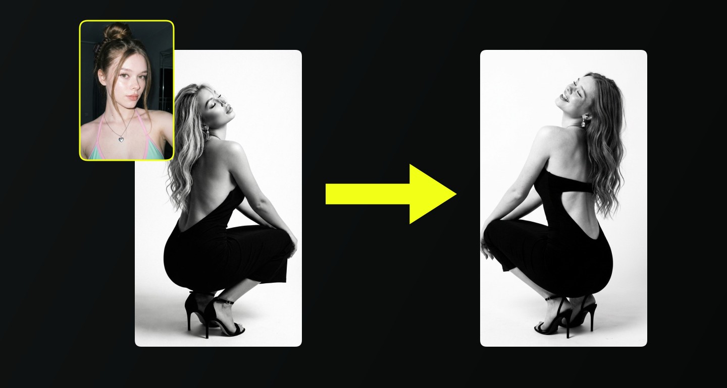 Mila remix walkthrough for Black And White Studio Pose Ecstatic Woman