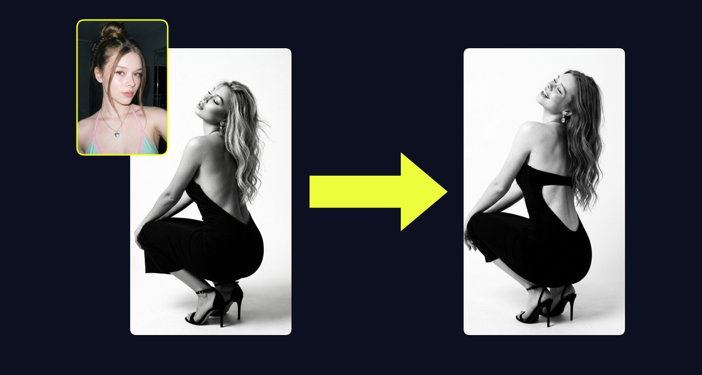 Mila remix walkthrough for Black And White Studio Pose Ecstatic Woman