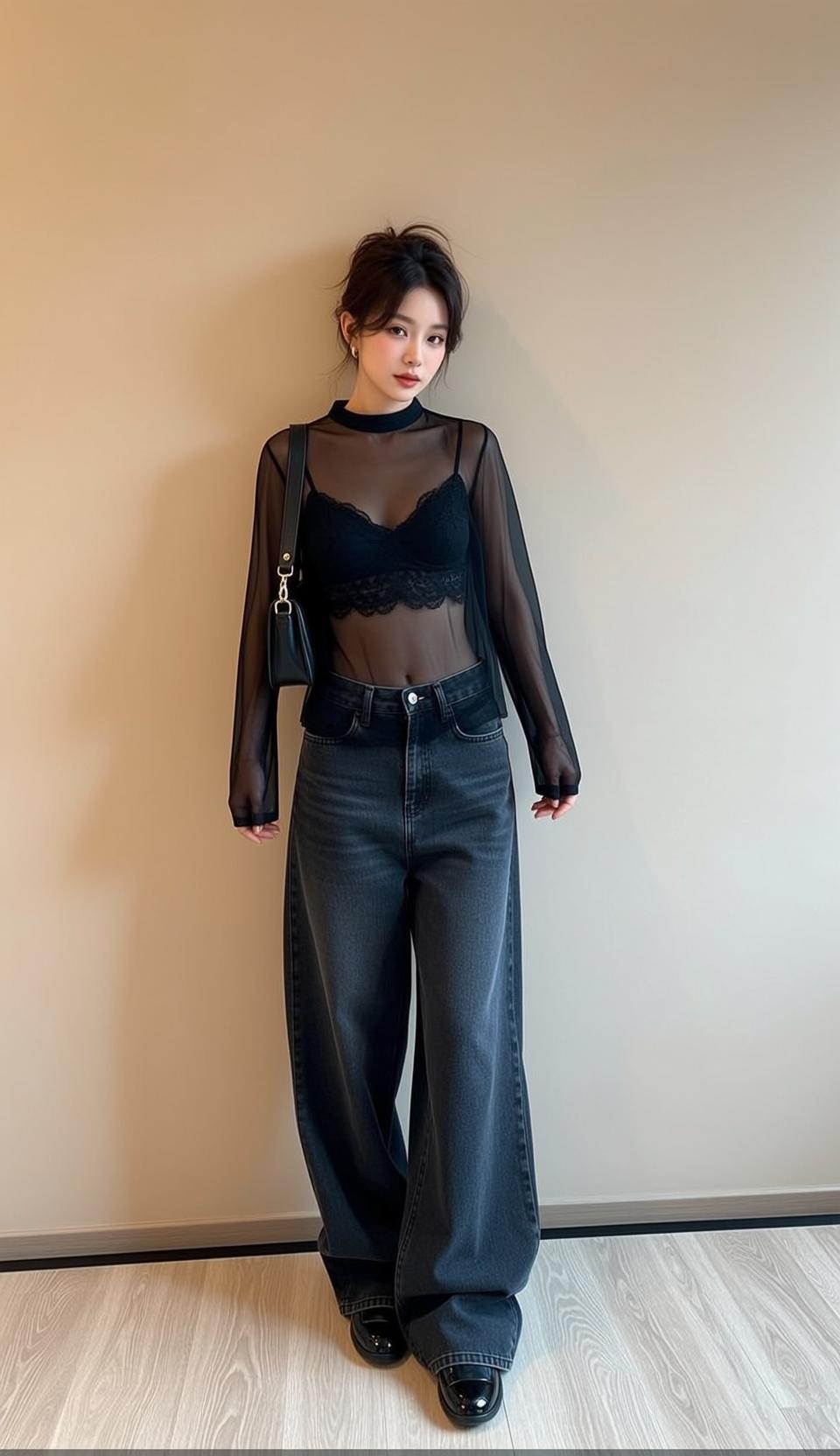 Sheer Vest Minimal Portrait